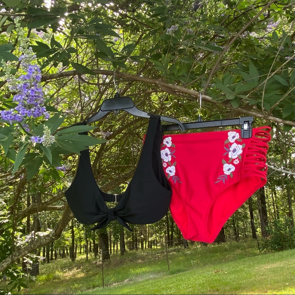 Hollister high waisted swimsuit set medium/large